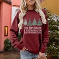 thumbnail image 1 of Clothing 2025 Delayuji Womens Oversized Sweatshirt Christmas Trees Sweatshirt Womens Funny Tree Camping Sweatshirt Casual Fall Pullover Tops Christmas Sweatshirt for Women Red Xxl, 1 of 4