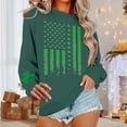 thumbnail image 1 of Clearance! Delayuji Womens Oversized Sweatshirt St Day Flag Hoodie Irish Green Sweatshirt American Flag Hoodie Sweatshirt Sweatshirt for Women Blue Xxl, 1 of 4