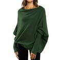 thumbnail image 1 of Clothing 2025 Delayuji Womens Pullover Sweaters Light Weight Sweaters for Casual Tops Winter Knit Drop Shoulder Sweater Fall Jumper Tunics Pullover Sweaters for Women Green One Size, 1 of 8