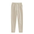 thumbnail image 1 of Delayuji Womens Sweatpants Autumn and Winter Fashion Plus Size Casual Sports Pants Fleece Lined Pants Women Beige Xxxl, 1 of 4