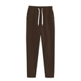thumbnail image 1 of Delayuji Womens Sweatpants Autumn and Winter Fashion Plus Size Casual Sports Pants Fleece Lined Pants Women Brown S, 1 of 4