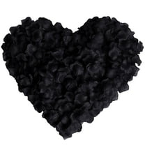 Clearance! Denbek Artificial Decorative Petals Simulated Rose Petals Single Color 1 Pack (Containing 1000 Pieces) Black, Artificial Flowers for Decoration, Household Imitation