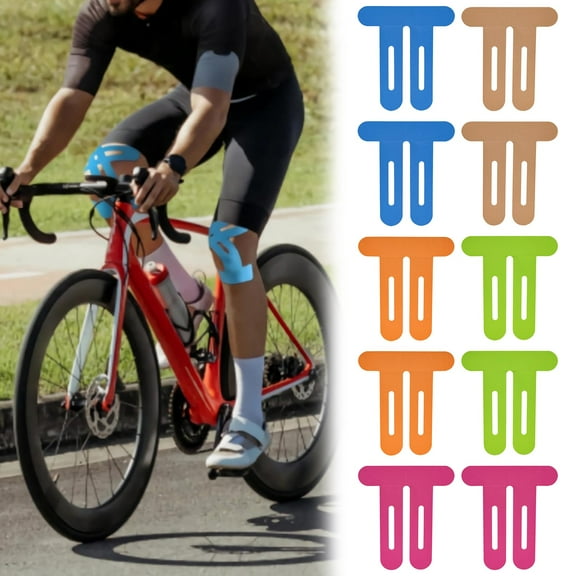 Clearance! Denhf 10Pcs Pre Cut Kinesiology Tape for Knees, Knee Tape for Knee Pain Relief, Flexible & Durable Sports Tape for Knee Support & Stability During Workouts, Muscle Tape, Latex-Free Tape
