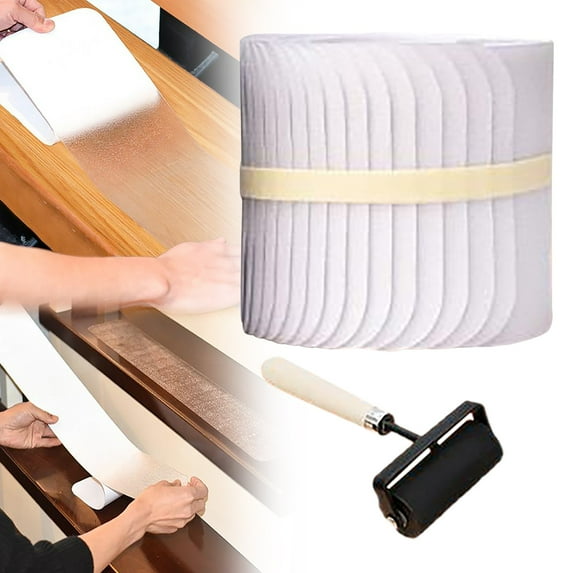 Clearance! Denhf 15 Pack Stair Treads Non-slip, Clear Stair Carpet Strips, Stair Runners for Dogs, Kids, and Elderly, Stair Covers for Wood Stairs, Carpet Treads, Waterproof Grip Tape, 31.8" x 5.9"