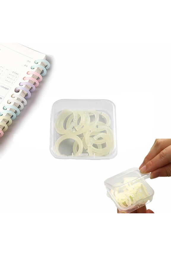 Clearance! Denhf 20Pcs Plastic Loose Leaf Binder Rings 1 1/5 Inch Colorful Book Rings, Metal Steel Paper Rings Keychain Key Rings Index Cards Notebook Rings for School Office, 20mm, Yellow
