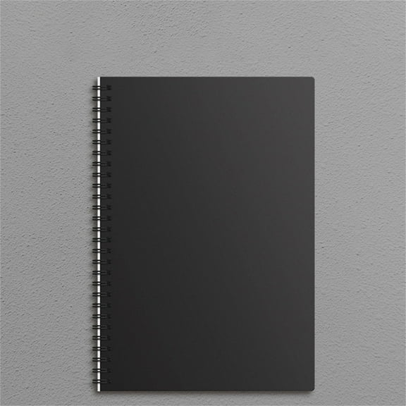 Clearance! Denhf A5 Spiral Notebook, Thickened Lined Spiral Journal Notebook, College Ruled Notebook for Study, Work, Travel, and Notes, Office School Supplies, 60 Sheets/120 Pages, 8" x 5.6", Black