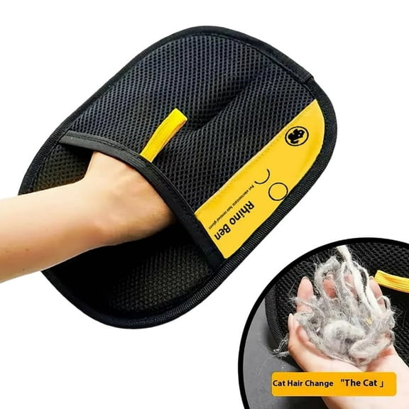 Clearance! Denhf Cat Grooming Glove, Reusable Double Sided Pet Hair Remover Glove, Multi-purpose Pet Hair Static Removal Gloves for Carpets, Couch, Bed, and Clothes, Dog Washing Gloves, Black
