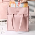thumbnail image 1 of Clearance! Denhf File Bag, Portable Tote Bag with Flap and Handle, Hanging File Folder Organizer Work Bag, Document Organizer Box for Letter Size File Folder, Desktop File Folder, Pink, 1 of 7