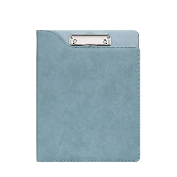 Clearance! Denhf Portfolio Folder, Clipboard with Storage, Leather Portfolio Binder for Writing Pads, A4, and Letter-sized Paper, Portfolio Organizer for Office School Supplies, 12.4x9.8 Inch, Blue