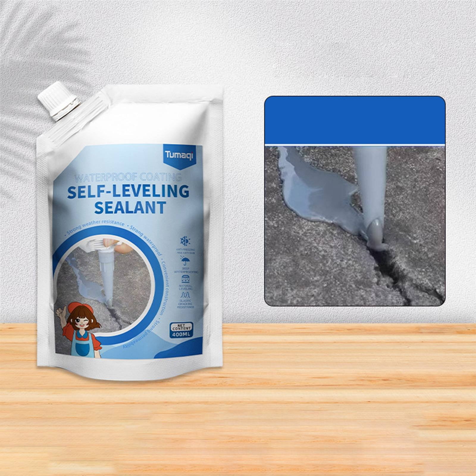 Clearance! Denhf Self-Leveling Sealant, Crack Filler Repair for Cement, Masonry, and Asphalt, Heavy Duty Concrete Crack Filler for Driveway, Basement Floor, and Road, Concrete Caulk, 13.5 oz, Gray
