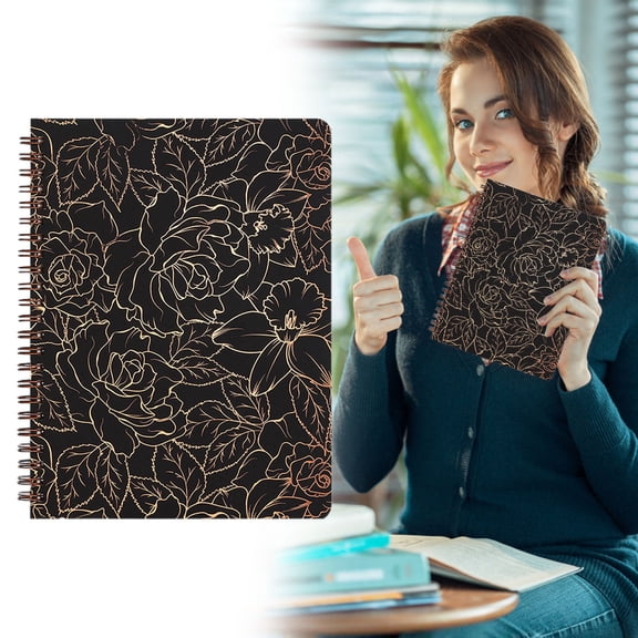 Clearance! Denhf Spiral Notebook Journal For Women & Men, College Ruled Notebook with Large Pockets and Lined Pages, Cute Notebook Journal, Lined Journal Notebooks for School Office, 8.3x6.5 Inch