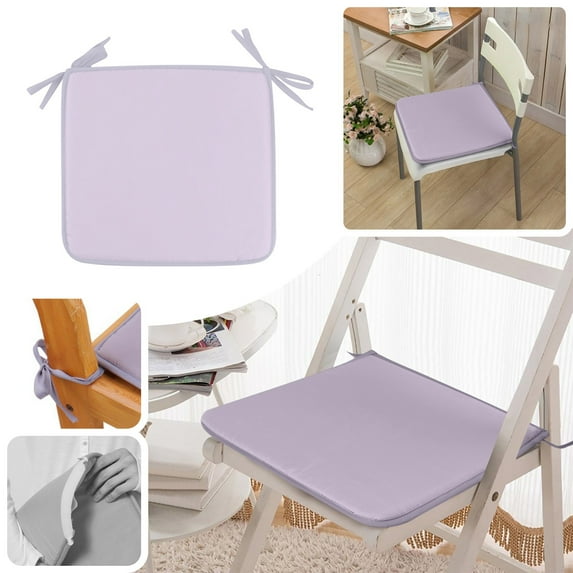 Clearance! Denhf Square Outdoor Chair Cushions, Thick Waterproof Seat Cushions with Ties, Sponge Filling Seat Cushions for Patio Garden Furniture, Bistro Chair Cushions, 15.7x15.7 Inch, Gray
