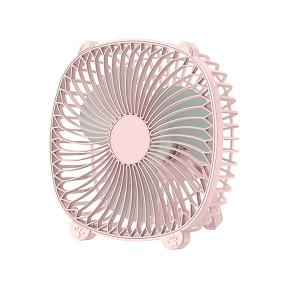 Hvmvliv Desk Fan Desktop Fan Home and Office Coolings Fan Silent Small Fan USB Rechargeable Multifunctional Fan for Outdoor Travel Camping Pink