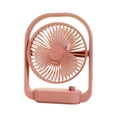 thumbnail image 1 of Hvmvliv Desk Fan Outdoor Small Fan 360 Degree Rotation Tabletop Fan with 3 Speed Regulation Coolings and Long-Lasting Desktop Fan for Camping Pink, 1 of 7