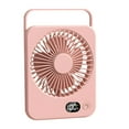 thumbnail image 1 of Hvmvliv Desk Fan Rechargeable Thin Desktop Fan High Wind Power with Digital Display Quiet Folding Small Fan for Indoor/Outdoor Pink, 1 of 7