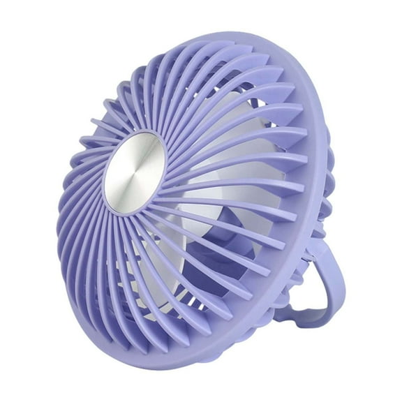 Hvmvliv Desk Fan USB Rechargeable Desktop Fan Multi-Function Silent Fan Office Bedroom Coolings Fan Small Fan Mini Fan Purple