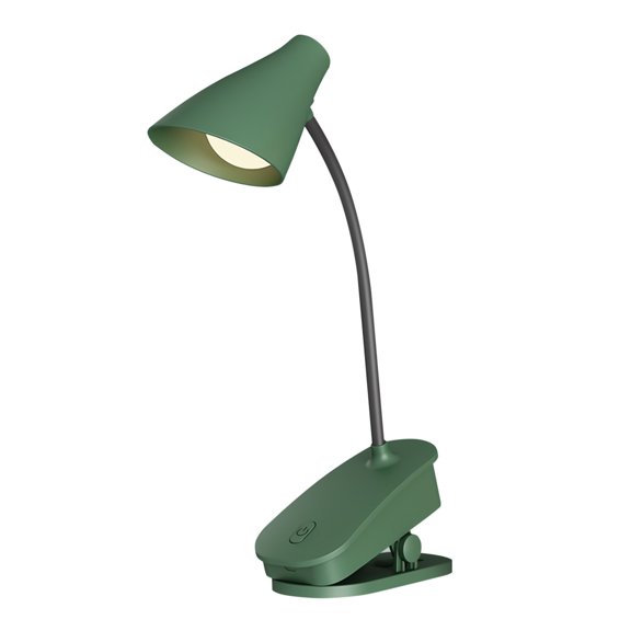 Hvmvliv Desk Lamp Clip on Desk Light LED Table Portable Desk Light Bedroom Bedside Clip Reading Light Usb Charging(Green)