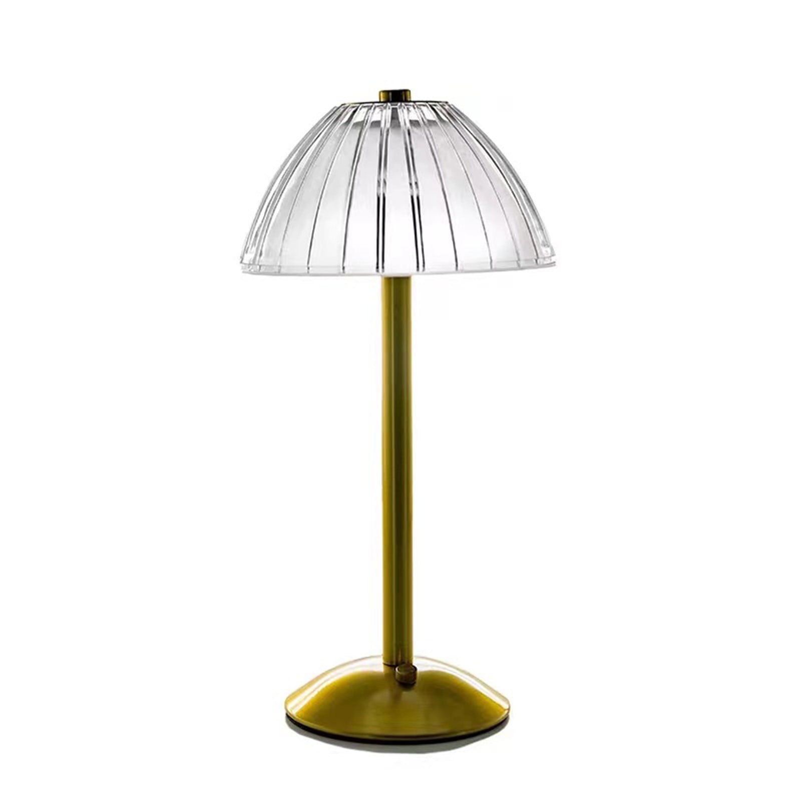 Hvmvliv Desk Lamp Pumpkin Shaped Table Lamp White Acrylic Frosted Shade Bedside Lamp, LED Lamp, Decorations Lamp, Reading Lamp(Gold)