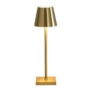 Clearance! Desk Lamp Rechargeable Table Lamp, 3 Color Dimmable Modern Battery Powered Lamp, 1500Ma Touchs Modes LED Desk Lamp for Bedroom Reading Office Bar Cafe Patio(Gold)