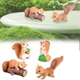 thumbnail image 1 of Clearance Desktop Ornament under $1,4Pcs Cute Mini Squirrel Animal Miniature Figurines Fairy Garden Ornaments Terrarium Decoration Accessories Resin Craft, 1 of 5