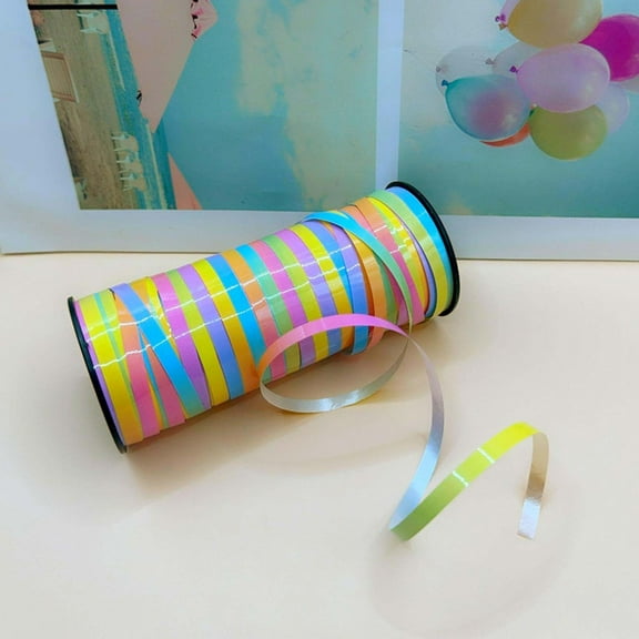 Clearance Desktop Ornament under $1,Curling Ribbon Crimped Curling Ribbon Metallic Balloon Ribbon Gift Wrap Ribbon Balloon String Shiny Wrapping Ribbon For Crafts Christmas Birthday Wedding Dec