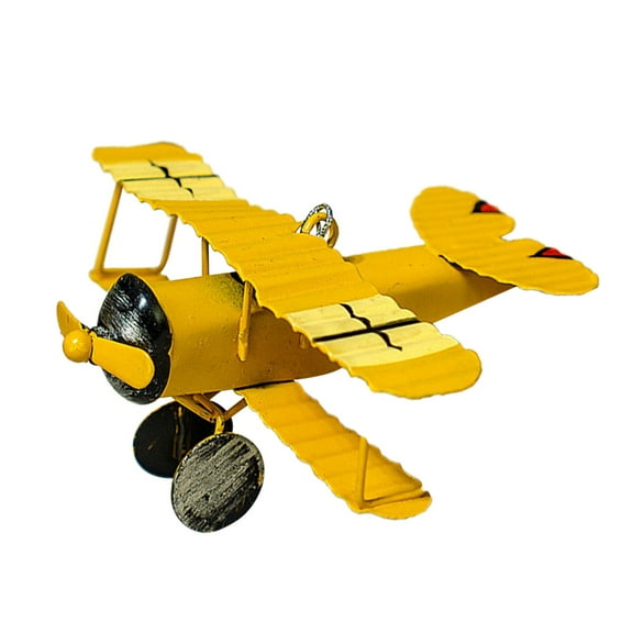 Clearance Desktop Ornament under $1 Mini Retro Biplane Doll Metal Iron Aviation Aircraft Model Home Decoration Childrens Room Ornaments Childrens Gifts