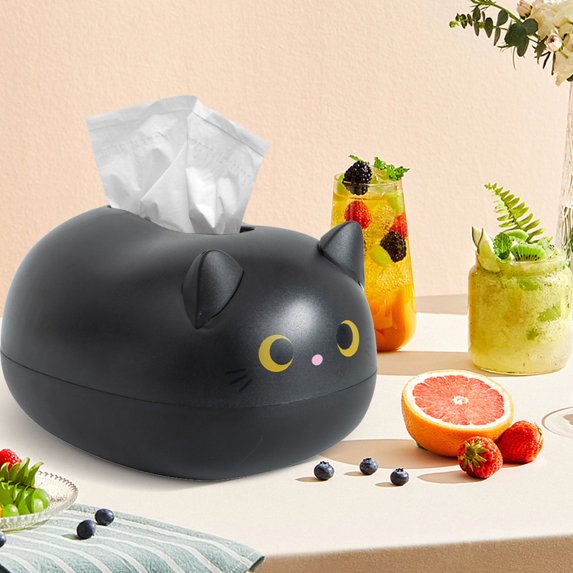 Clearance Desktop Ornament under $10,Desktop Cute Cat Style Paper Tissue Lunch Box Tissue Paper Box Paper Container Desktop Bathroom Bathroom Decoration