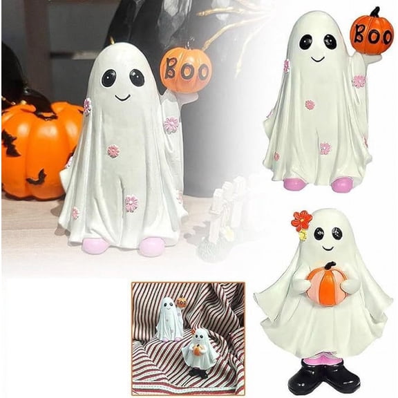 Clearance Desktop Ornament under $10,Halloween Decoration Statues Holding Pumpkin With Pumpkins Resin Halloween Statues Pumpkin Figurines For Garden Decorations For Home Tabletop Decorations