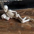 thumbnail image 1 of Clearance Desktop Ornament under $10,Halloween Skeleton Statue Gothic Reading Figurines For Indoor Decor Fireplace Bookshelf & Display Halloween Decor Sculpture For Themed, 1 of 4
