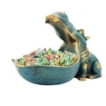 thumbnail image 1 of Clearance Desktop Ornament under $15,Hippo Statue Home Resin Hippopotamus Figurine Fun Candy Dish Key Bowl Big Mouth Sculpture Table Art Decoration Sundries Container Storage Box, 1 of 6