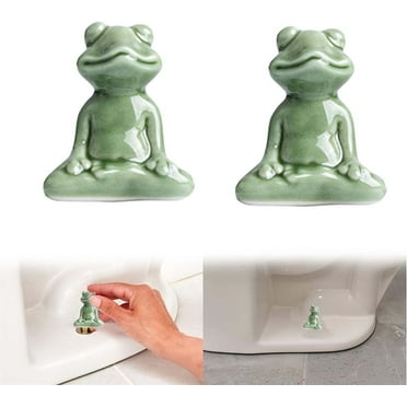 Clearance Desktop Ornament under $3 Ceramic Toilet Covers Ceramic Frog Toilet Cover Toilet Covers Decorative Frogs Fits Toilet Up To 0.8 Inches In Diameter (C*2)