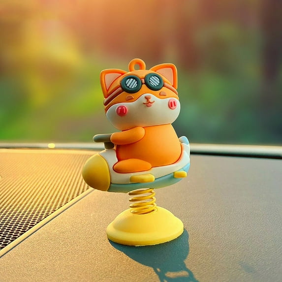 Clearance Desktop Ornament under $5,Animals Cute Car Decor Decorations Shaking Bobblehead Car Accessories Cute Car Interior Home Desk Ornaments Gifts For Women Girls Teens