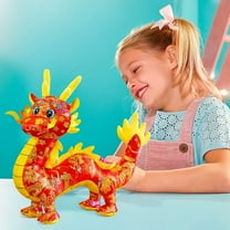 Clearance Desktop Ornament under $5,Chinese Dragon Plush Toy Chinese New Year 2024 Year Of The Dragon Mascot Soft Dragon Stuffed Animals Doll Toy Dragon Plush Pillow Christmas Birthday Gift