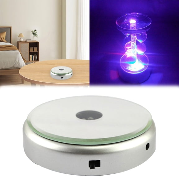 Clearance Desktop Ornament under $5,Colorful Lighting Base Round Desktop Lighting Decor Tabletop Decoration Home Ornament For Living Room Bedroom Withou Battery