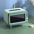 thumbnail image 1 of Clearance Desktop Ornament under $5,Cute Tissue Box Cover Retro Tv Phone Holder Multi Functional Square Tissue Box Holder For All Smartphone Toilet Paper Napkin Box Desktop Decoration For Room, 1 of 9