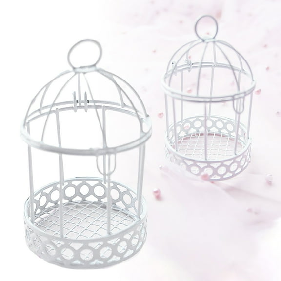 Clearance Desktop Ornament under $5,Modern Decorative Cage Garden Adornment Wind Mini Bird Cage Desktop Storage Decorative Candy Creative Box Photo Props