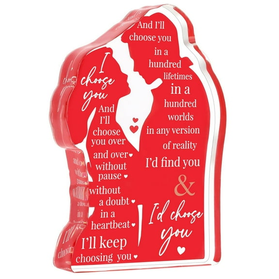 Clearance Desktop Ornament under $5,Valentines Day For Her Valentine's Day For Him Husband I Love You Anniversary Wedding For Couples 2025 Fiance Wife Chri