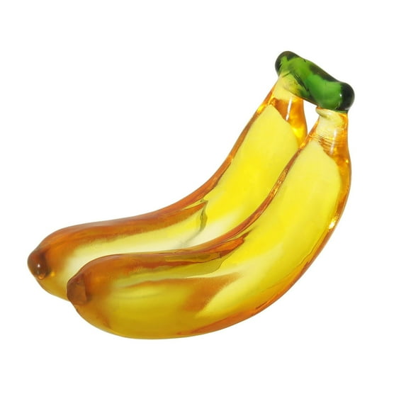 Clearance Desktop Ornament under $10,Faux Figurine Clear Glass Banana Statue Sculpture Paperweight Desktop Decoration Ornament Christmas