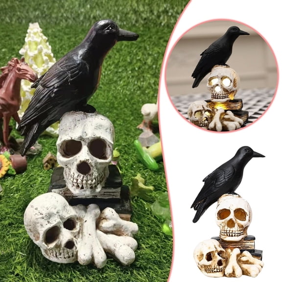 Clearance Desktop Ornament under $10,Halloween Decoration LED Light On Statue For Halloween Party And Home Decoration