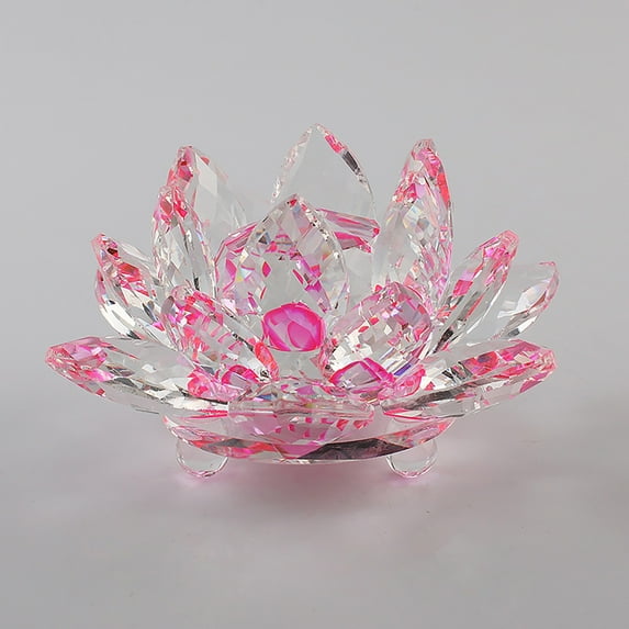 Clearance Desktop Ornament under $10,Sapphire Flower Feng Shui Home Decor With Box Artificial Quartz Flower Figurine Wedding Decor Souvenir