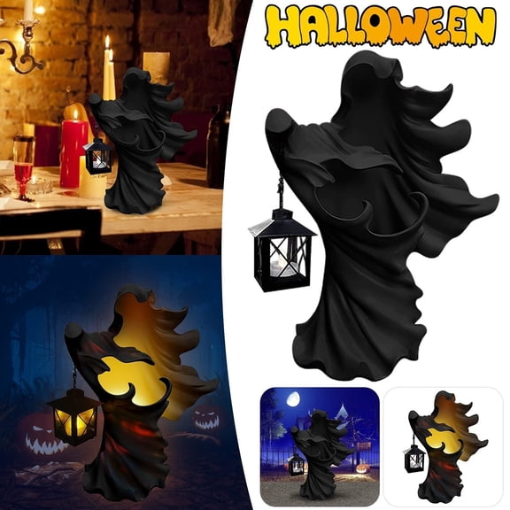 Clearance Desktop Ornament under $15,Halloween Decorative Sculpture Resin Witch With Art Statue Figurine For Home Indoor Outdoor Garden Energy