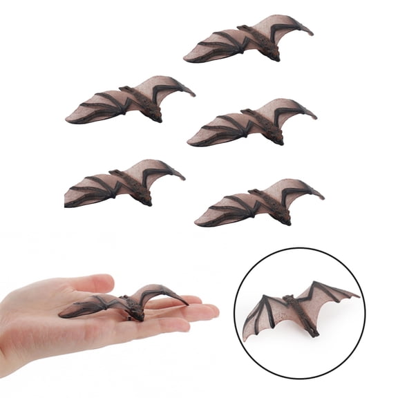 Clearance Desktop Ornament under $5,5PCS Halloween Bat Figurine Bat Sculpture Bat Model Animal Model Home Decoration Outdoor Garden Statue