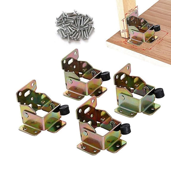 Clearance Desktop Ornament under $5,Folding Brackets Lock Extension Support Bracket Foldable Hinges With Screws For Table Bed Leg Feet
