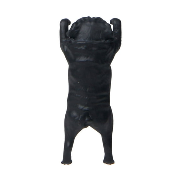 Clearance Desktop Ornament under $5,Realistic Pug Dog Figurine Hanging On Cup Rim DIY Garden Accessory