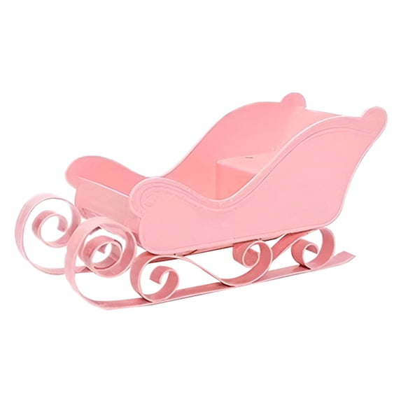 Clearance Desktop Ornament under $5,Santa Sleigh Christmas Decor Sleigh Sculpture For Table Top Holiday Home Decorations