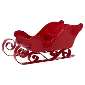 Clearance Desktop Ornament under $5,Santa Sleigh Christmas Decor Sleigh Sculpture For Table Top Holiday Home Decorations