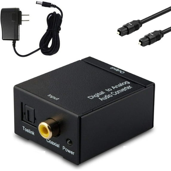 Clearance! Digital To Analog Adapter Professional Audio Converter With Optical Cord RCA Digital To Analog Audio Adapter