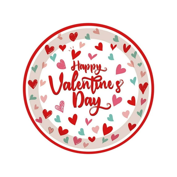 Hvmvliv Dining Ware Set Valentine's Day Party Supplies Tableware Set Disposable Decorative Paper Plates Cup Napkin Dinnerware Set B