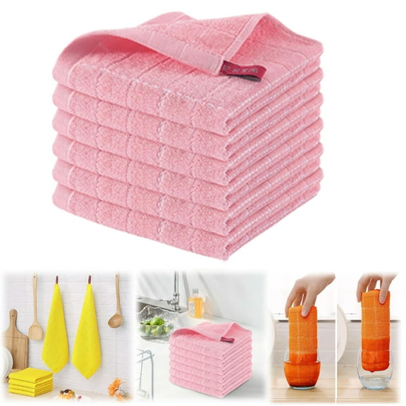 Clearance!Dish Cloths,Kitchen Towels,Clean Kitchen Fast Absorbent Microfiber Thick Towel Rags and Thick Rags Dry Super Cotton Dishwashing Soft Kitchen Thick Dishcloth Towel Dishcloth Micr