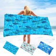 thumbnail image 1 of Djunllk Beach Towel Sets of 2Pcs - Microfiber Sandproof Beach Blanket Water Absorbing Dry Fast Towel Shawl, Lightweight Portable Beach Vacation Essentials, 59.1" x 29.5", 1 of 7